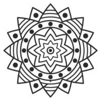 Flower Triangle Mandala Ethnic Indian Concept Design For Tattoo Vector Illustration