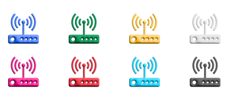 router ,Wifi pictogrammen in vlak ontwerp met elementen voor mobiel concepten en web apps. verzameling modern infographic en pictogram. png