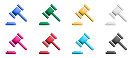 Court icons in flat design with elements for mobile concepts and web apps. Collection modern infographic and pictogram. png