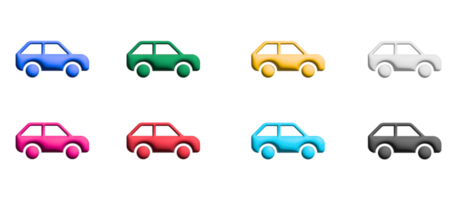 icônes de voiture au design plat avec des éléments pour les concepts mobiles et les applications web. infographie et pictogramme modernes de collection. png