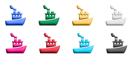 Schiffssymbole im flachen Design mit Elementen für mobile Konzepte und Web-Apps. Sammlung moderner Infografiken und Piktogramme. png