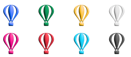 iconos de globos en diseño plano con elementos para conceptos móviles y aplicaciones web. colección moderna infografía y pictograma. png