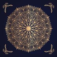 Luxury Mandala Arabesque Pattern Arabic Islamic east style  Golden Decorative mandala design with arabesque pattern Arabic Islamic east style. vector