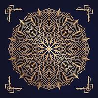 Luxury Mandala Arabesque Pattern Arabic Islamic east style  Golden Decorative mandala design with arabesque pattern Arabic Islamic east style. vector