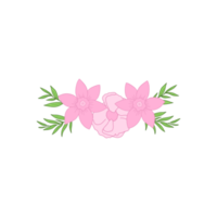 rosa blühende Blumendekoration png