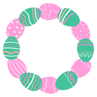 huevos de pascua verdes y rosas png