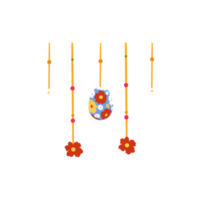 oeuf de pâques avec décoration florale png