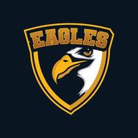 eagles esports gaming logo template vector