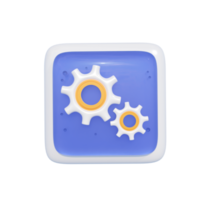 Setting Smartphone App Icon 3d Illustration png