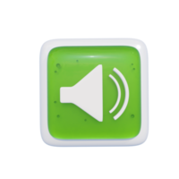 Soundaktive Smartphone-App-Symbol 3D-Darstellung png