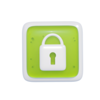 Lock Smartphone App Icon 3d Illustration png