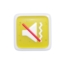 Vibrate mode Smartphone App Icon 3d Illustration png