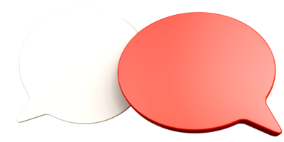 sprechblasen von formen auf transparentem hintergrund. leere 3D-Textblasen für Geschäftsdesign, Diskussion, Themenklärung, Benachrichtigungen und Erläuterung erweiterter Inhalte. png