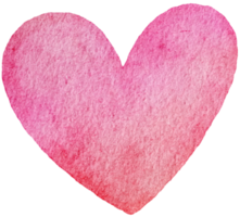 hand- getrokken roze harten vorm in waterverf stijl voor romantisch het drukken of decoraties png