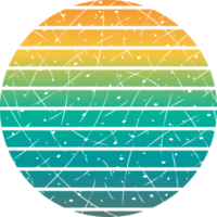 Vintage Retro-Sonnenuntergang png