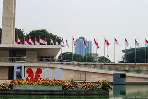 Jakarta, Indonesia in August 2022. Visitors who are lovers of flora and fauna visiting the Flona 2022 exhibition at the Banteng Field in Central Jakarta. photo