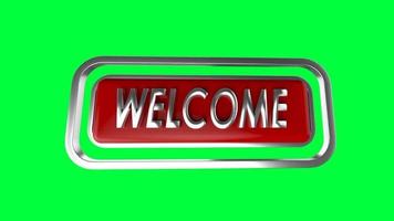 Welcome animated green screen video