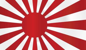bandera del país del sol naciente de la marina imperial japonesa lista para su diseño de historia vector