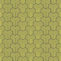 Abstract geometric line seamless pattern yellow background suitable for print cloth and packaging vector