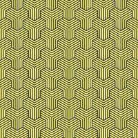 Abstract geometric line seamless pattern yellow background suitable for print cloth and packaging vector