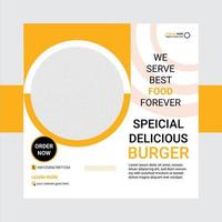 Creative Modern Food Social Media post vector