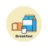 ilustración de icono de vector de desayuno