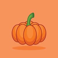 ilustración de estilo de dibujos animados de calabaza vector