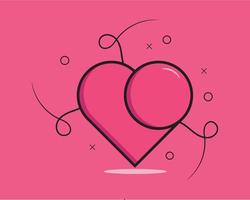 Valentine's day heart love vector illustration design
