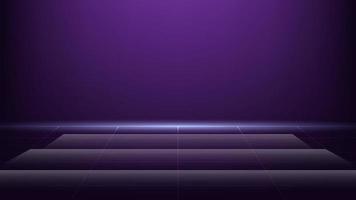 abstract purple background with modern futuristic geometric grid and lighting with copy space vector