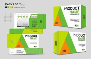 Supplements and Cosmetic box design, Package design template, box outline, Box Packaging design, Label design, healthcare label, packaging design creative idea vector, realistic mock-up vector