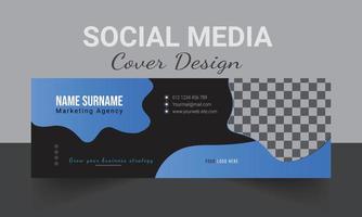 Social media cover or email signature design vector