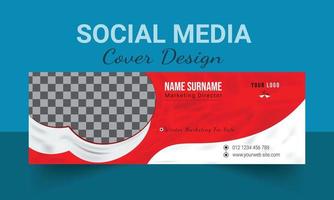 Social media cover or email signature design vector
