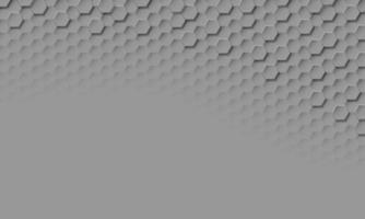 patrón geométrico 3d de textura hexagonal gris abstracto con diseño de espacio en blanco tecnología moderna vector futurista