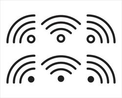 conjunto de iconos de señal wifi vector