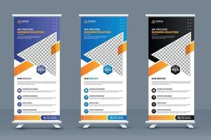 Modern corporate business roll up banner template or stand banner design