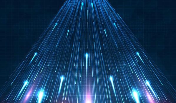 Blue light streak, fiber optic, speed line, futuristic background for 5g or 6g technology wireless data transmission, high-speed internet in abstract. internet network concept. vector design.