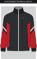 Sport jacket color block Vector illustration of illustration file