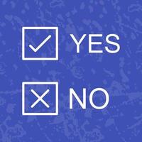 Yes No Option Vector Icon