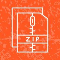 icono de vector de archivo zip