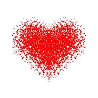 Abstract Splattered heart shape icon symbol. Art style valentines day or wedding heart shape vector