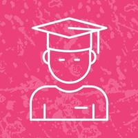 icono de vector de estudiante graduado