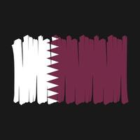 Qatar Flag Brush vector