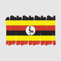 pincel de bandera de uganda vector