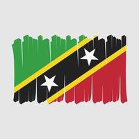 Saint Kitts Flag Brush vector