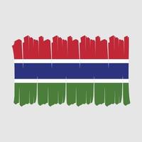 pincel de bandera de gambia vector