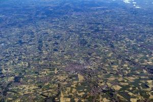 Holland netherland farmed fields aerial view photo