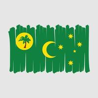 cepillo de bandera de las islas cocos vector