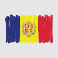 Andorra Flag Brush vector
