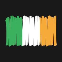 Ireland Flag Brush vector