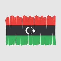 pincel de bandera de libia vector